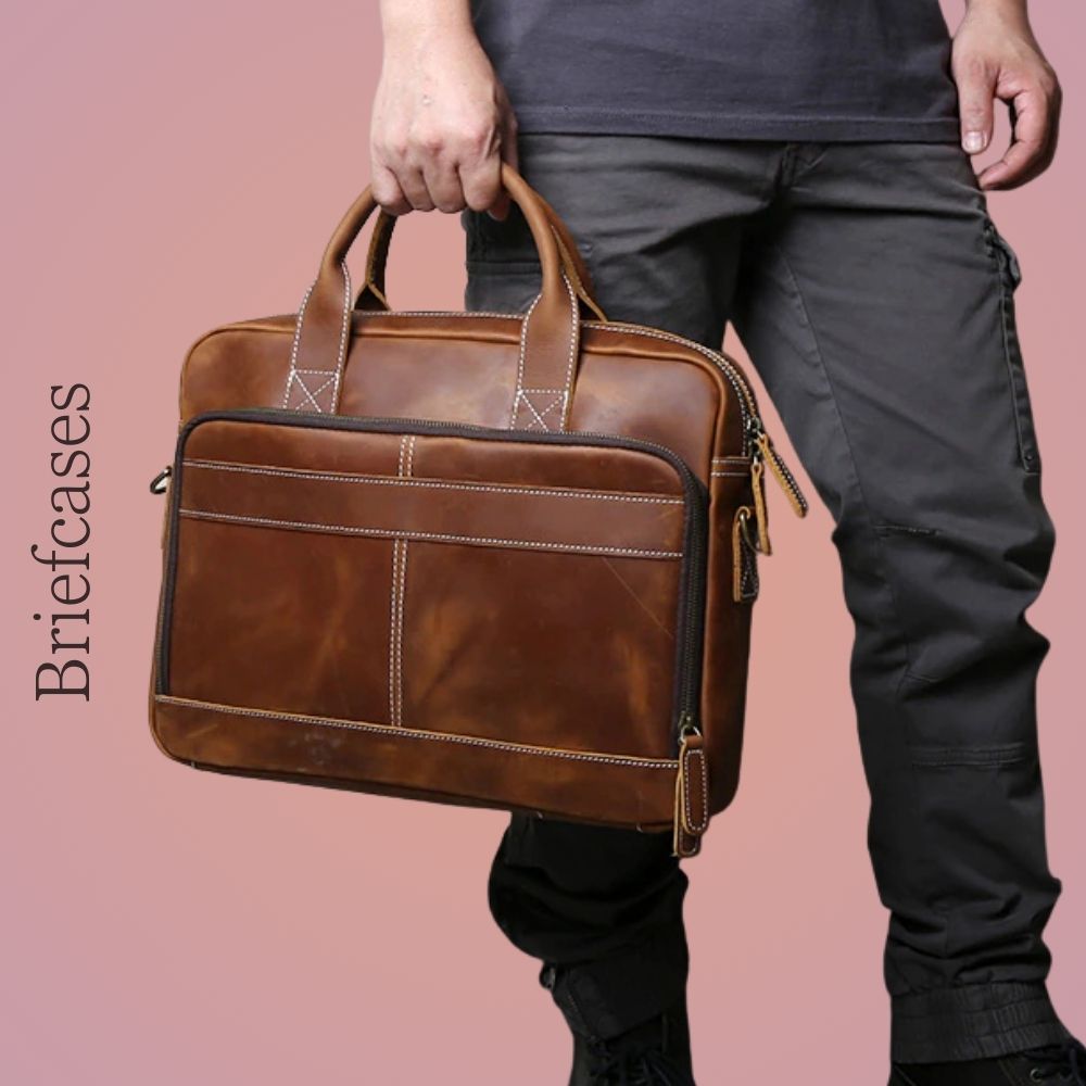 Men's Leather Briefcases Stylish & Genuine Scraften