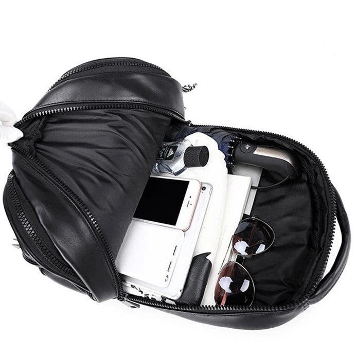 Steampunk 3D Skull Backpack | Punk Rivet PU Leather Laptop Bag