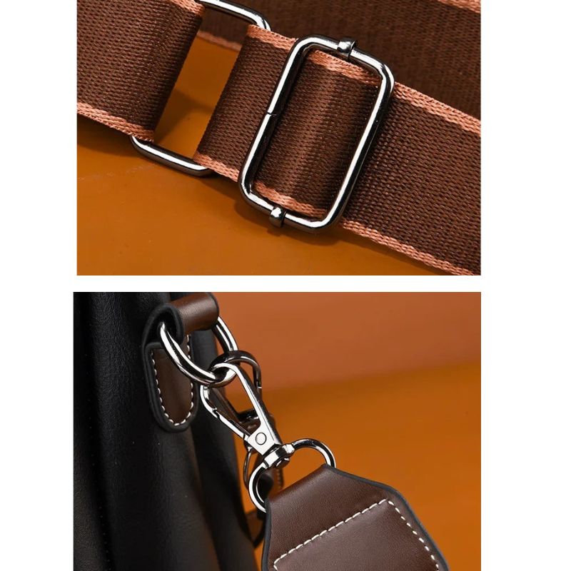 Women's Luxury Travel Tote – Retro Textured Bucket Shoulder & Crossbody Bag