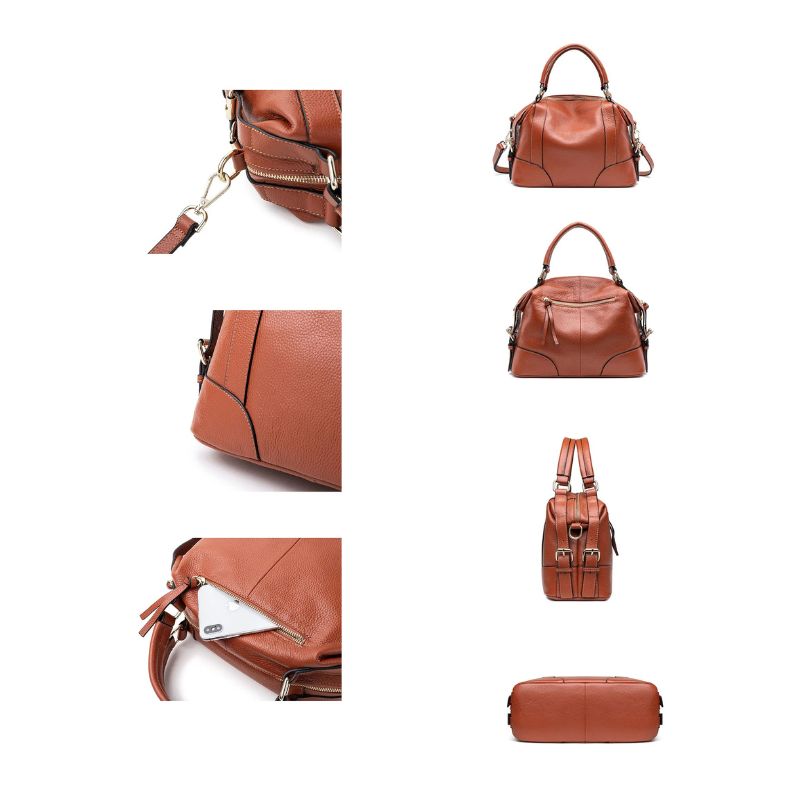 Top Layer Cowhide Handbag – All-Match Genuine Leather Bag for Women