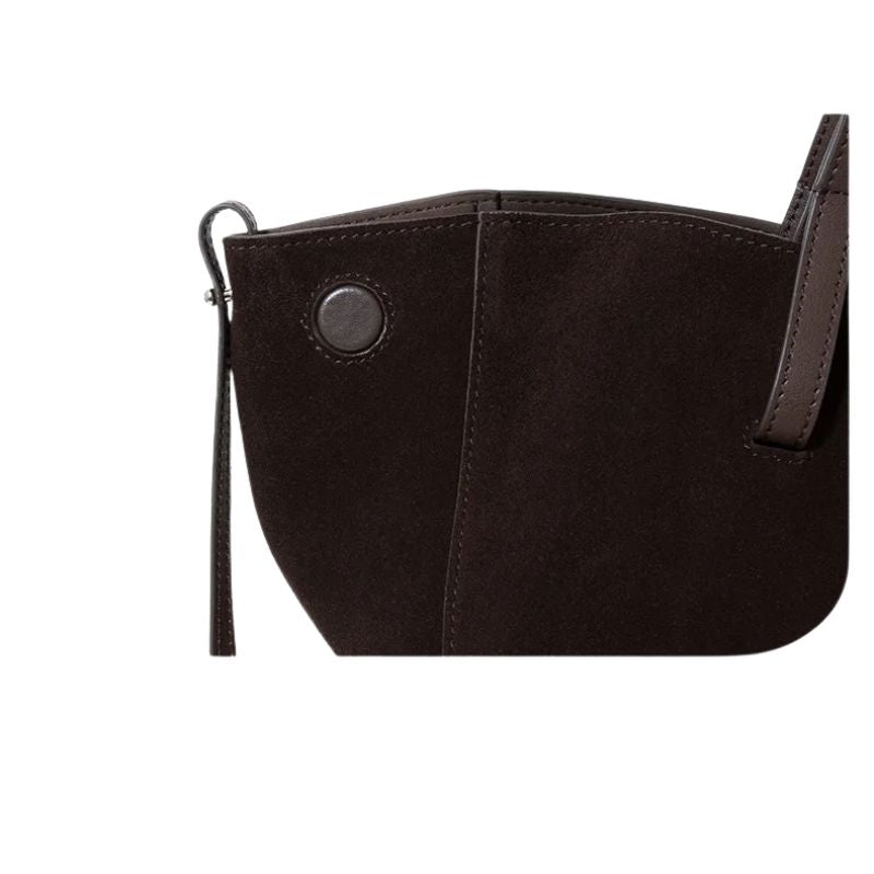 Women’s Leather Shoulder Tote – Frosted Cowhide Large Capacity Wing Bag
