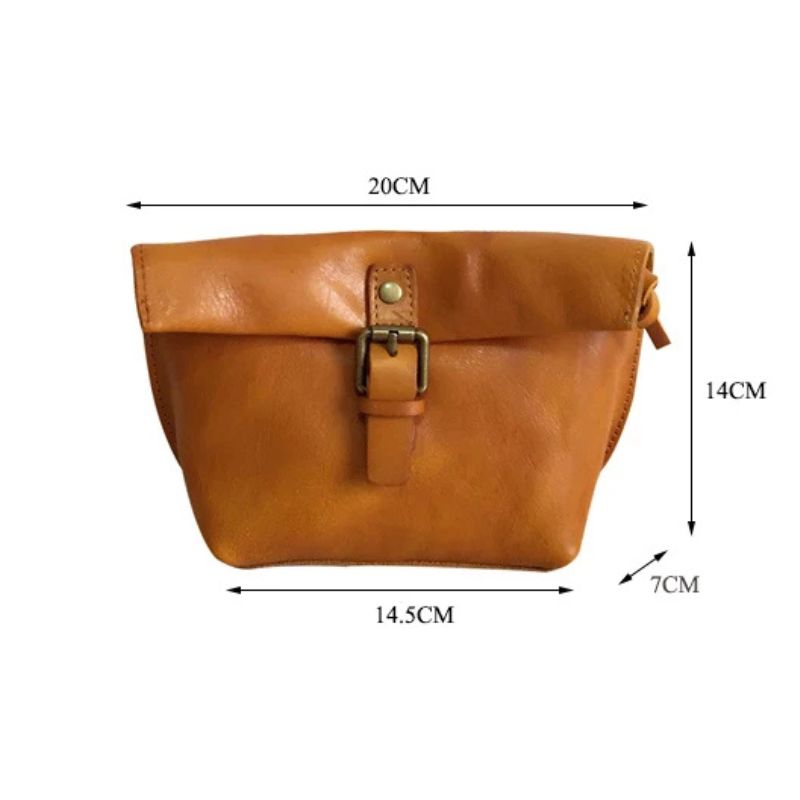 Genuine Leather Crossbody Bag Retro Small Messenger Purse - Scraften