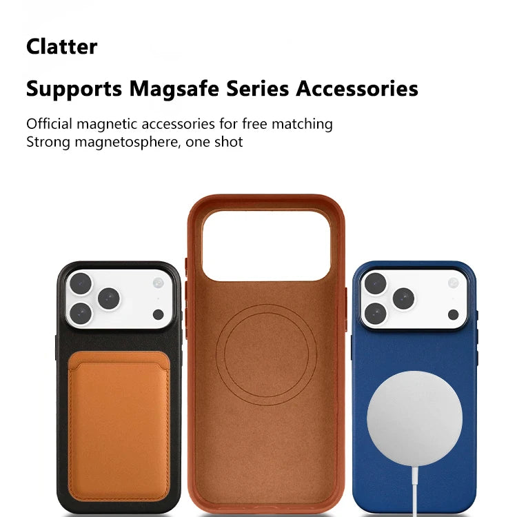 Full-grain Leather Case for Iphone 17, iPhone 17 Pro, iPhone 17 Pro Max, and iPhone 17 Air