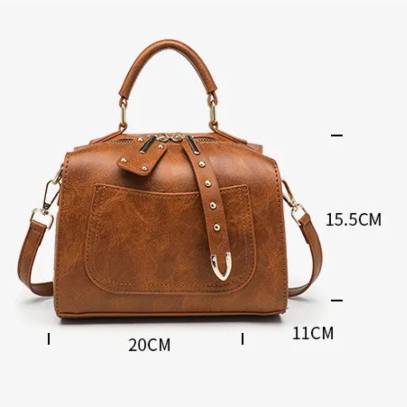 Women's Retro Shoulder Bag - Vintage Leather Crossbody Handbag