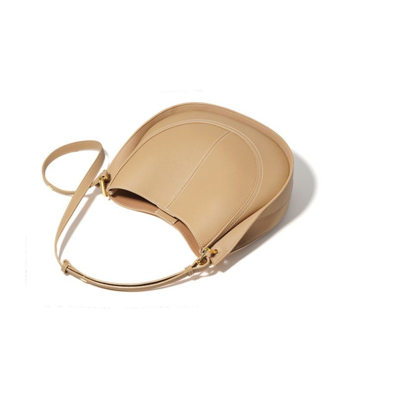 Luxury Soft Leather Crossbody Saddle Bag - Scraften