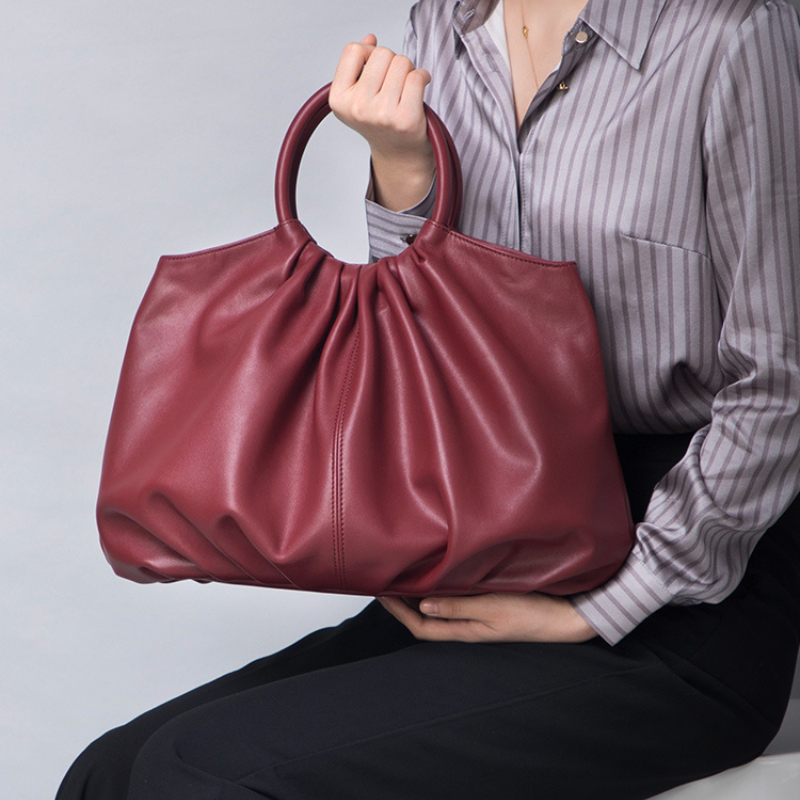 Exquisite High-End Napa First Layer Genuine Leather Women's Handbag - Scraften