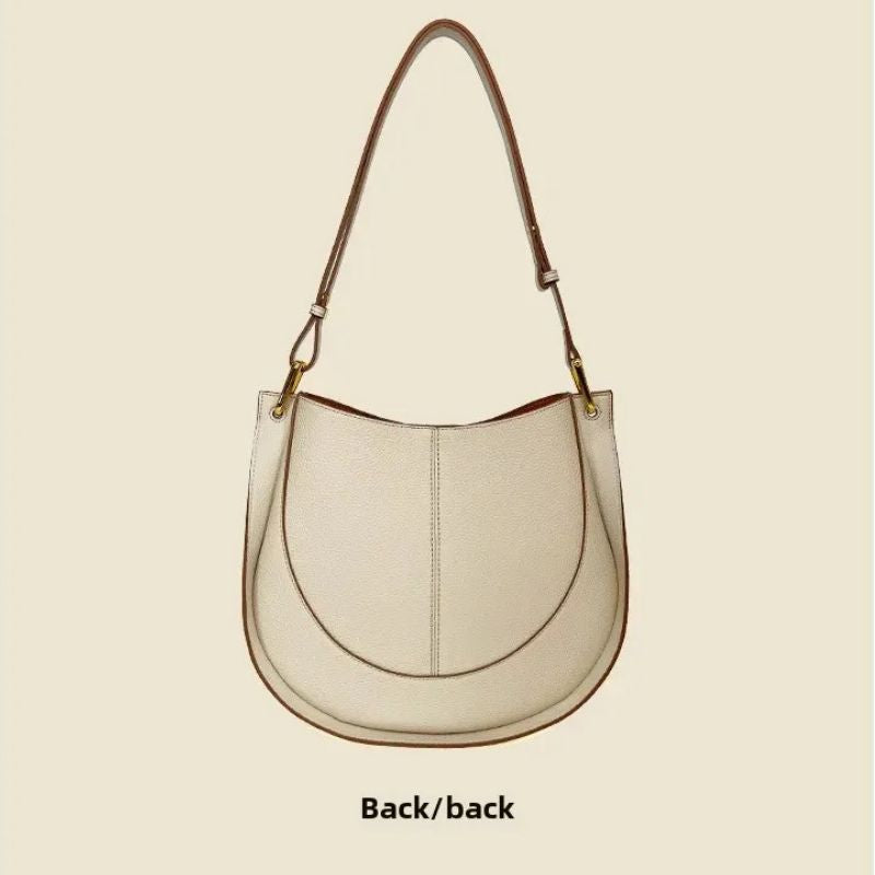 Luxury Soft Leather Crossbody Saddle Bag - Scraften