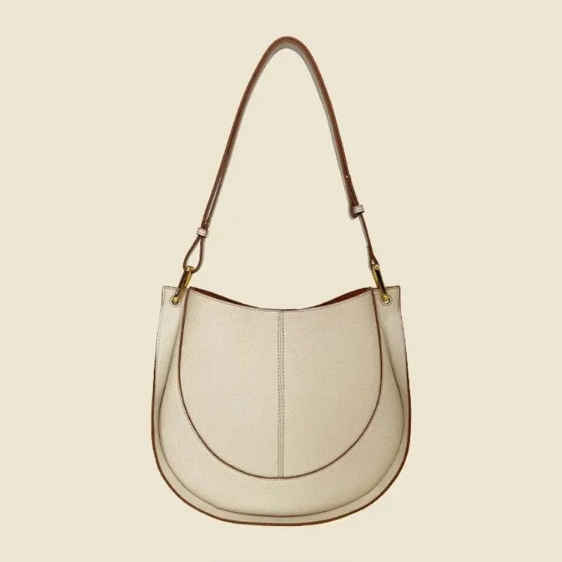 Luxury Soft Leather Crossbody Saddle Bag - Scraften
