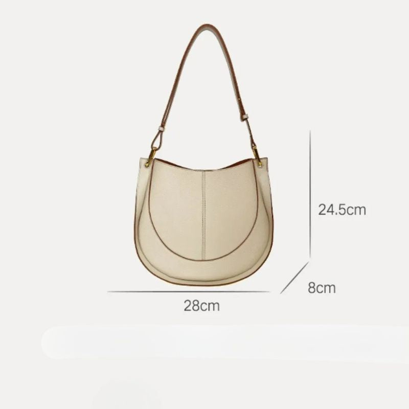 Luxury Soft Leather Crossbody Saddle Bag - Scraften