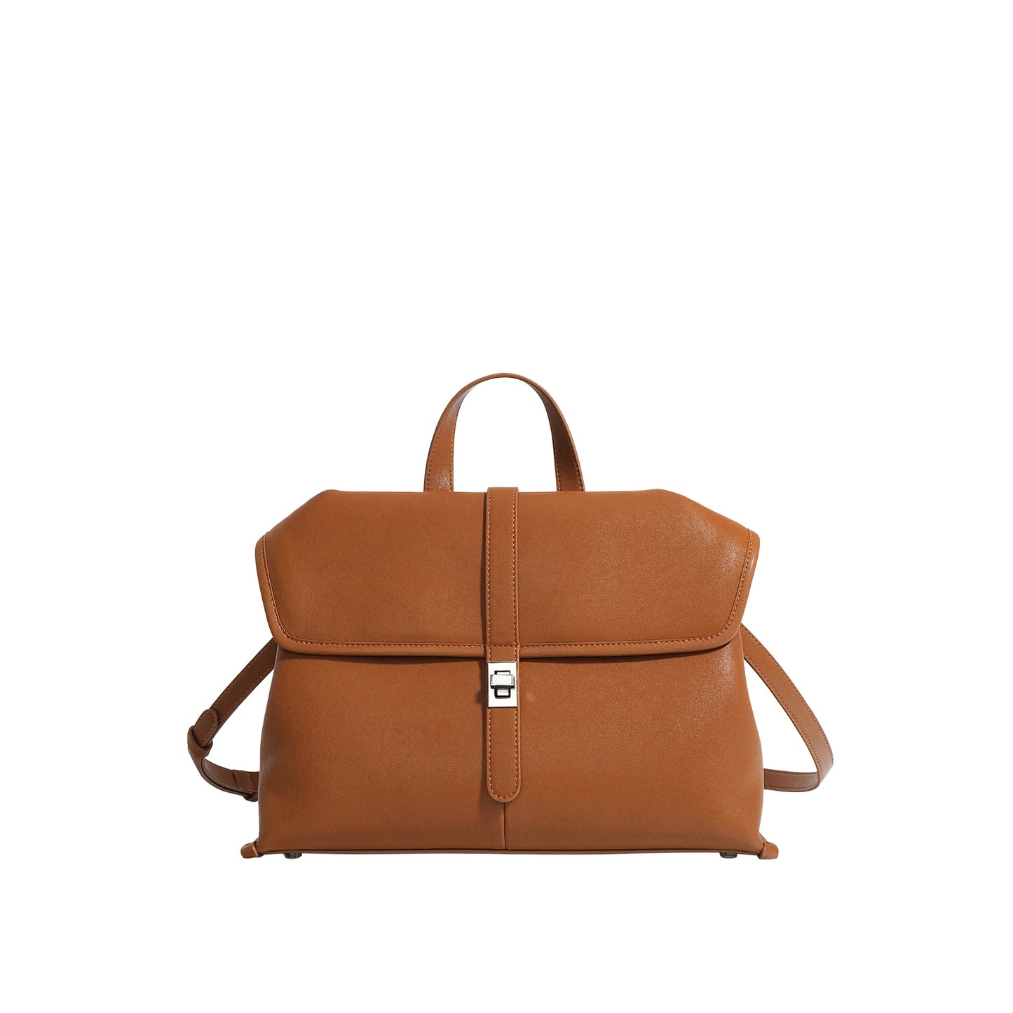 Genuine Leather Women’s Shoulder Bag – Large Capacity Retro Crossbody Handbag