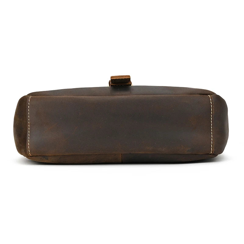 Genuine Leather Male Female Crossbody Bag - Scraften