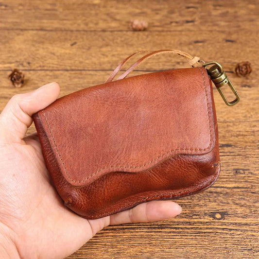 Retro Men Genuine Leather Handmade Bags - Multifunctional Card Holder Bag