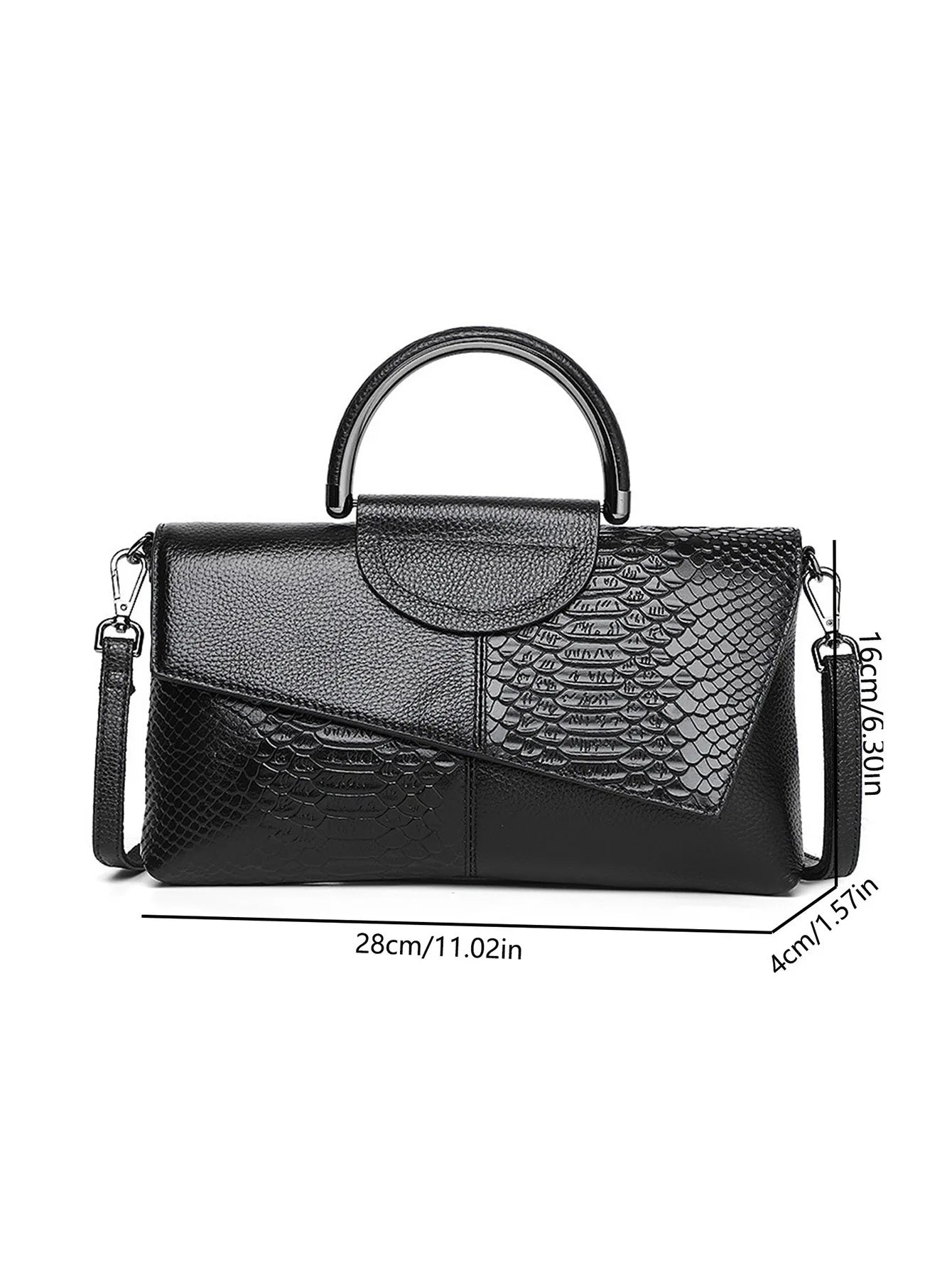 Large Capacity Crocodile Pattern Fashion Slouch Bag - New Style Party Handbag