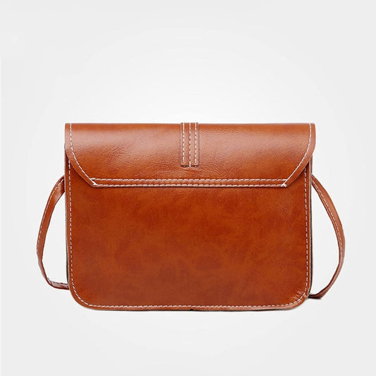 Vintage Leather Crossbody Shoulder Bag - Retro Minimalist Messenger Bags
