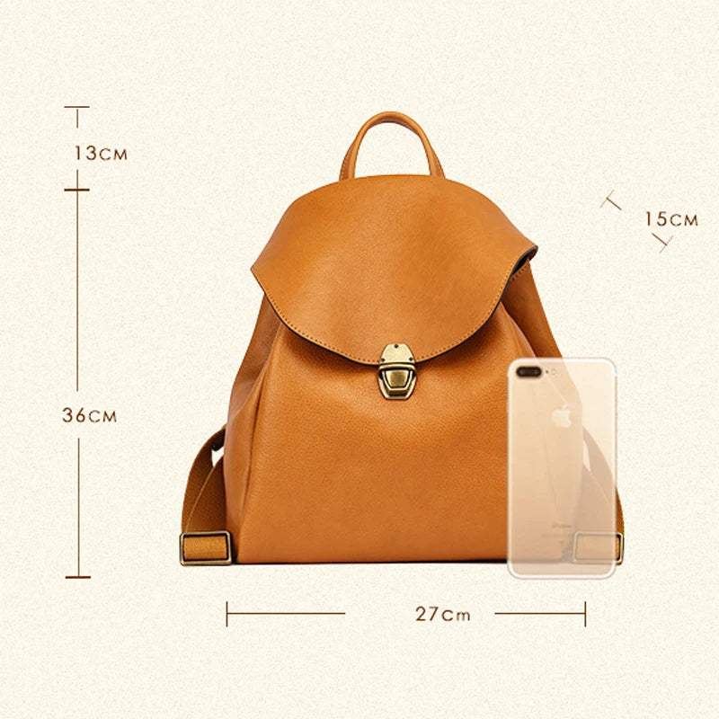 Luxury Retro Leather Women’s Backpack
