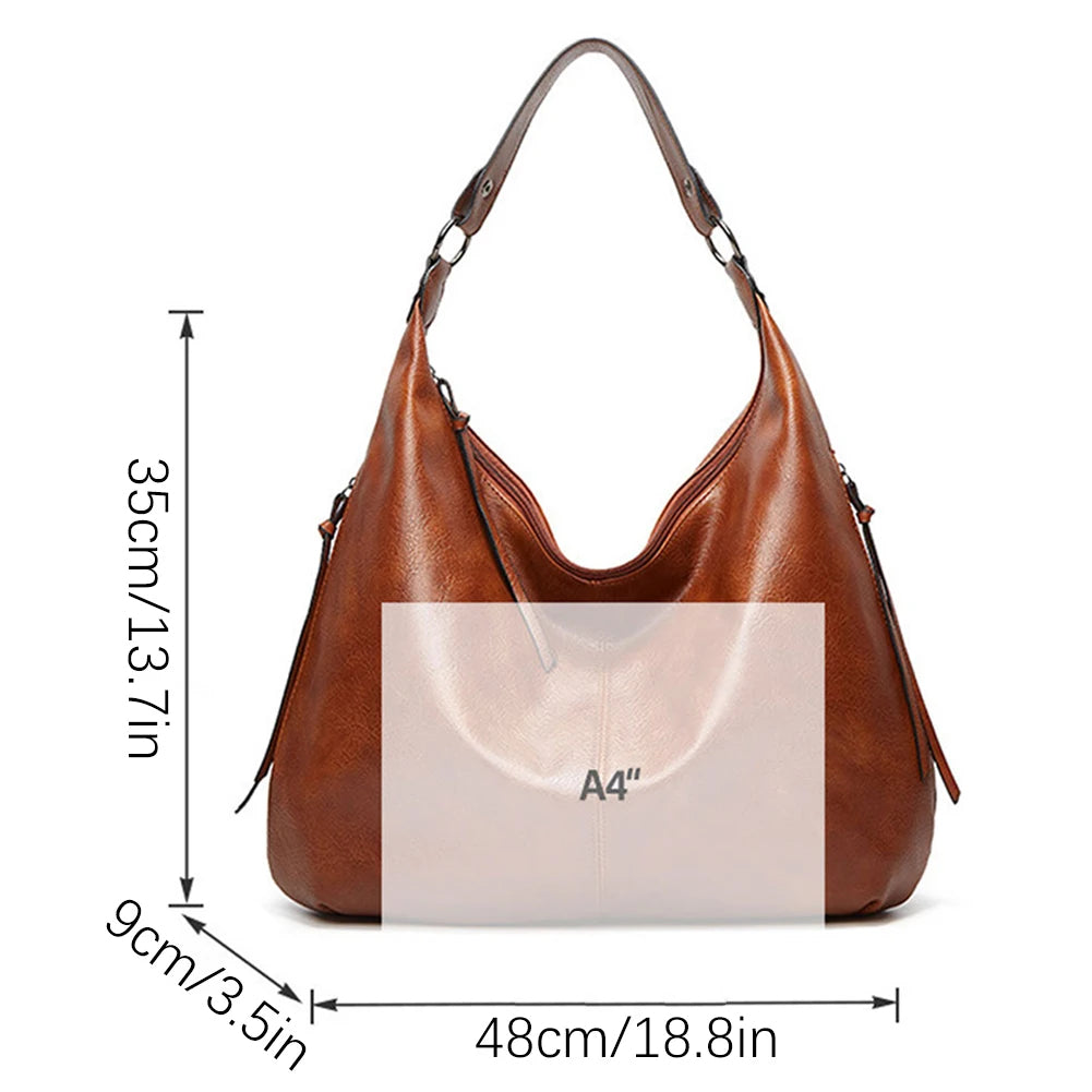 Fashion Hobo Bags for Women Soft Slouchy Bag - Scraften