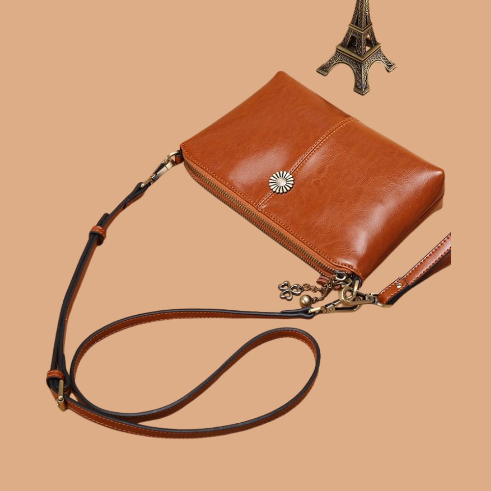 Genuine Leather Women's Clutch Messenger Bag