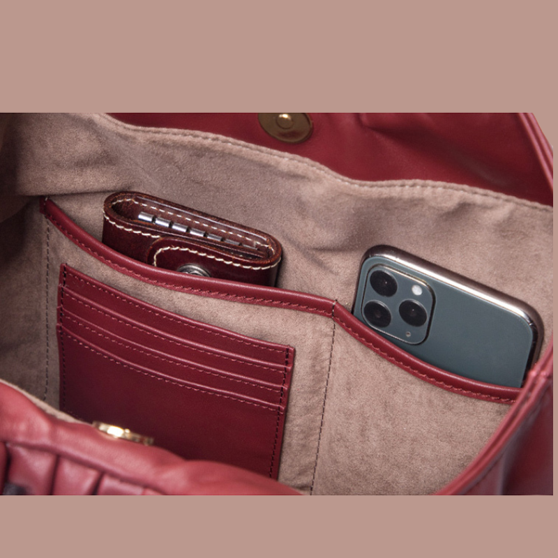 Exquisite High-End Napa First Layer Genuine Leather Women's Handbag - Scraften