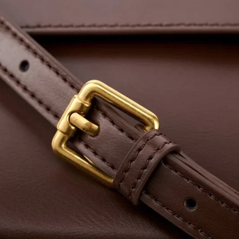Genuine Leather Small Square Crossbody Bag - Women's Fashion Shoulder Handbags