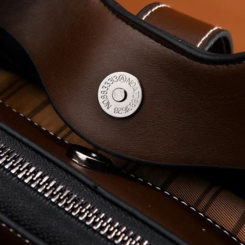 Women's Luxury Travel Tote – Retro Textured Bucket Shoulder & Crossbody Bag