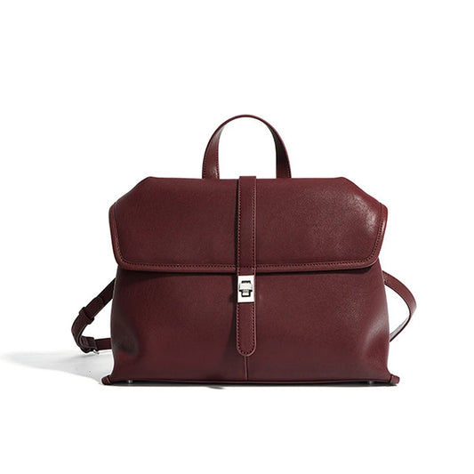 Genuine Leather Women’s Shoulder Bag – Large Capacity Retro Crossbody Handbag