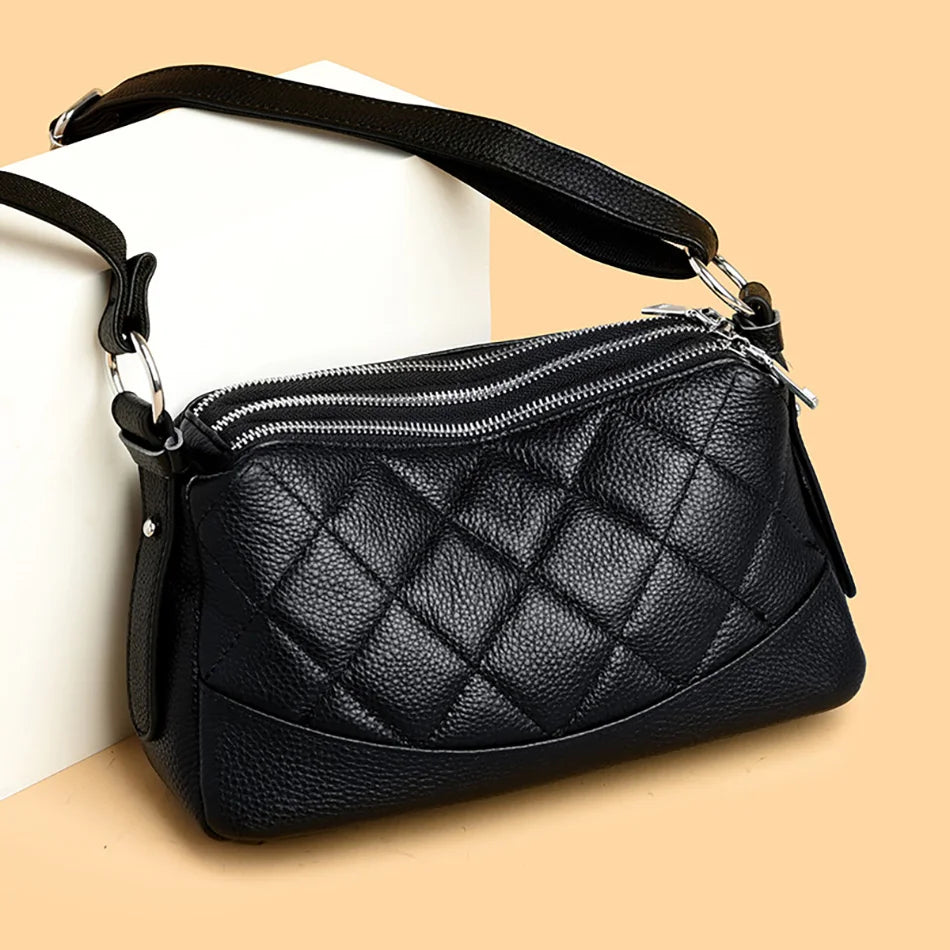 Genuine Leather Female Crossbody Bags - Scraften