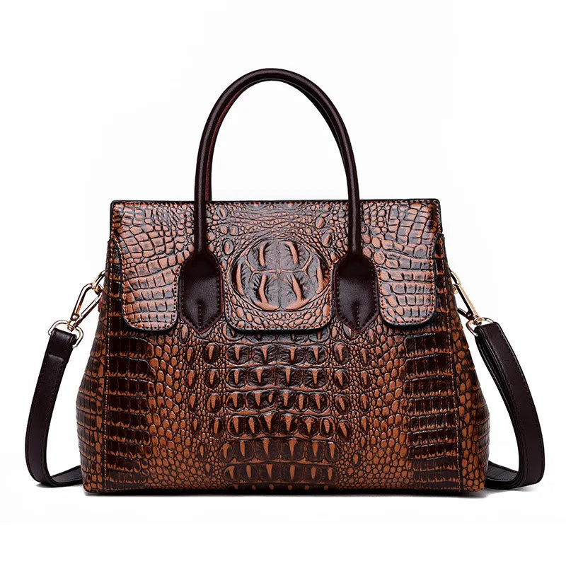 Genuine Leather Luxury Crocodile Designer Handbag