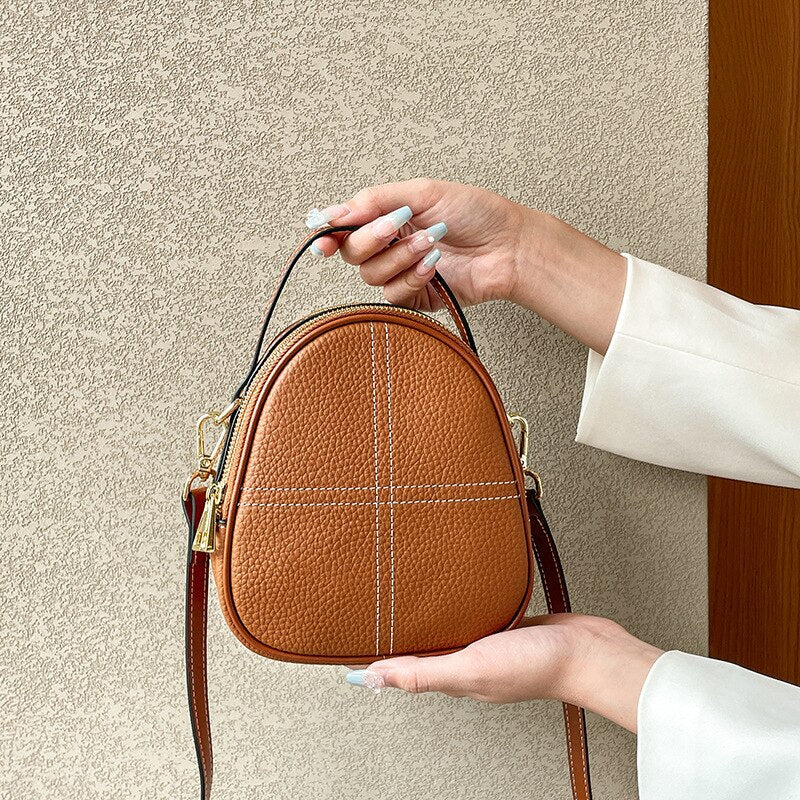 Genuine Leather Women's Small Shoulder Bag - Scraften