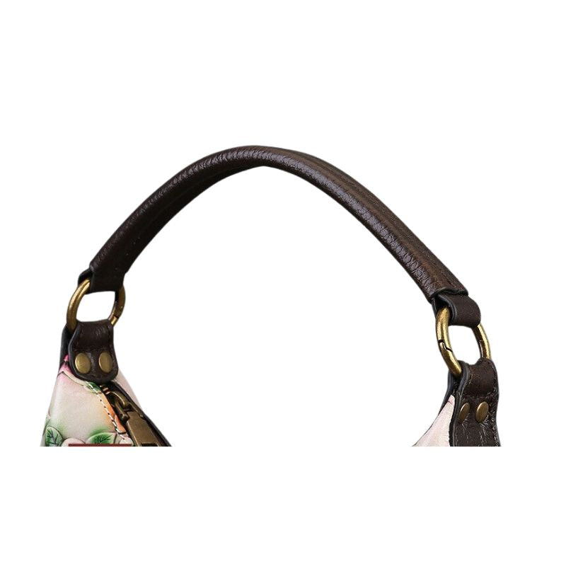 Embossed Hand-painted Women's Shoulder & Crossbody Bag