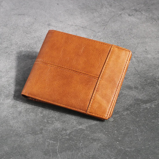 Handmade Genuine Leather Men's Wallet - Slim, Durable Purse - Scraften