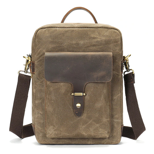 Men's Washed Canvas Crossbody Bag - Scraften