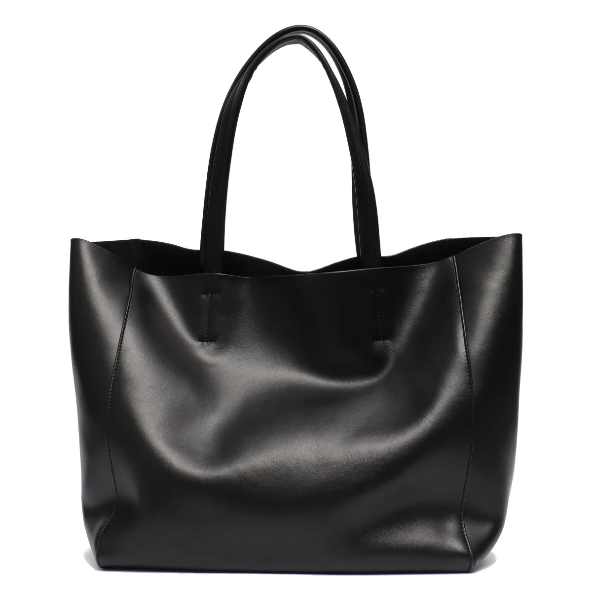 Large Capacity Women's Fashionable Real Leather Tote Bag - Scraften