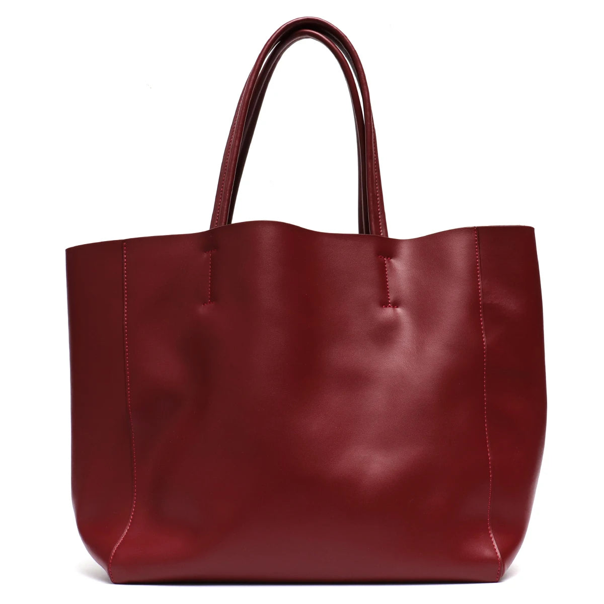 Large Capacity Women's Fashionable Real Leather Tote Bag - Scraften