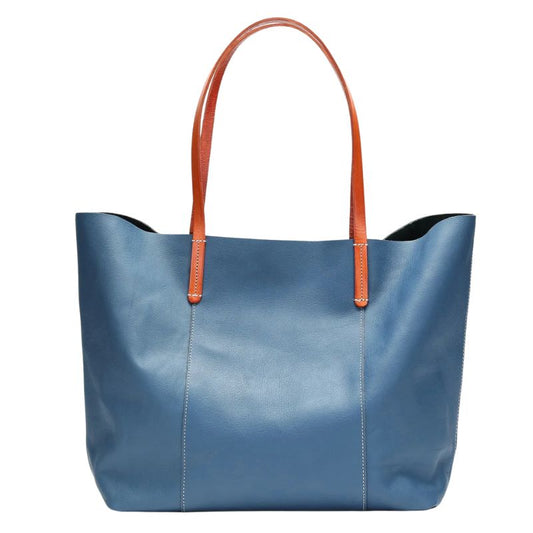 Large Capacity Leather Women's Tote Bag - Scraften