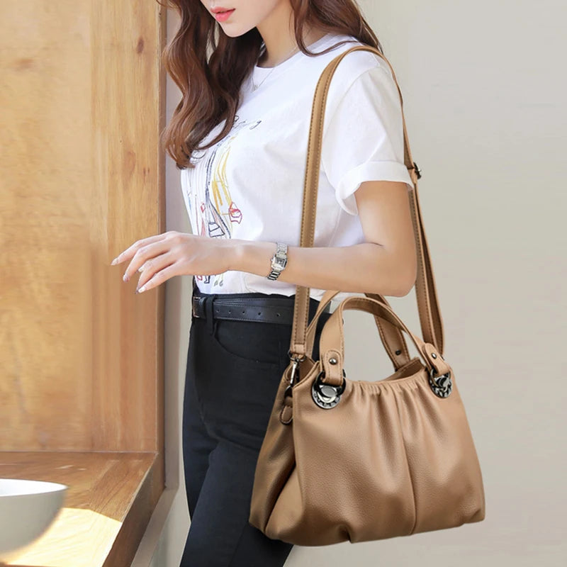 Luxury High-Quality Genuine Leather Women's Shoulder Bag - Scraften