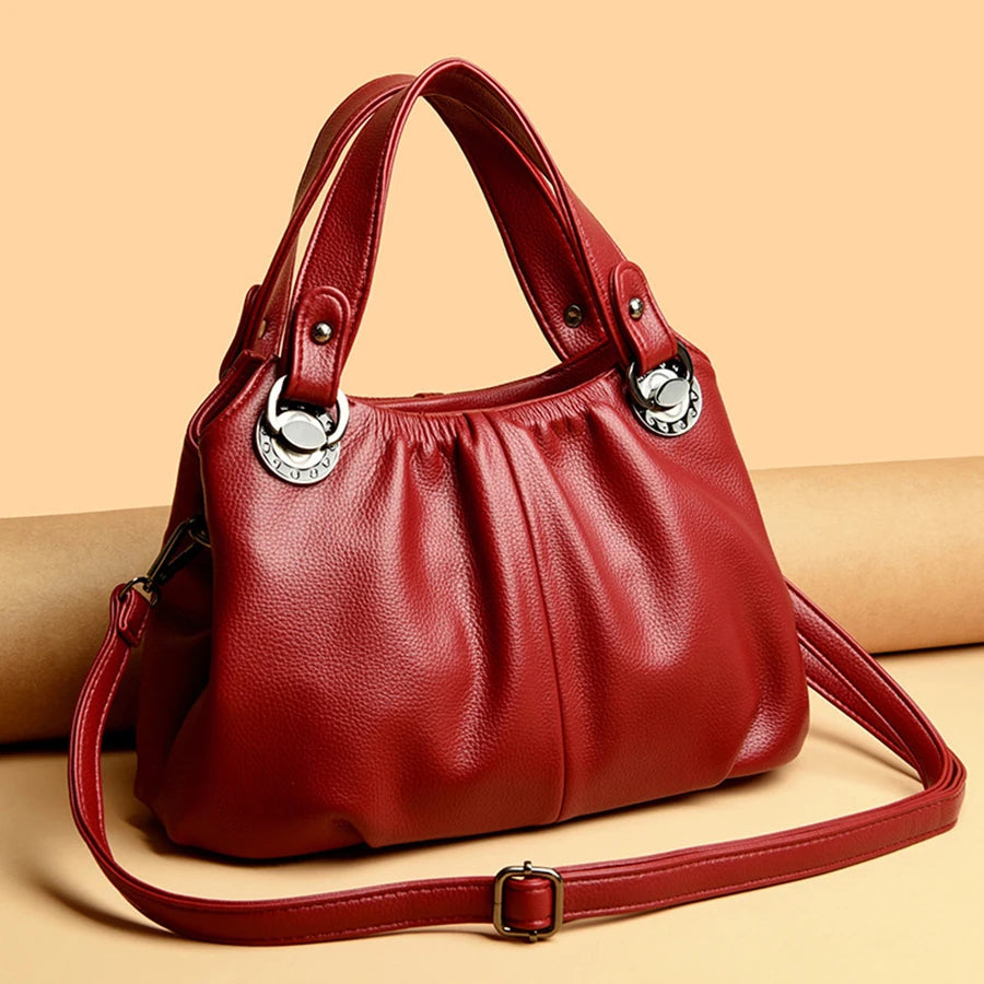 Luxury High-Quality Genuine Leather Women's Shoulder Bag - Scraften