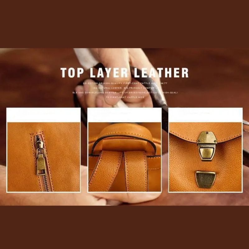 Luxury Retro Leather Women’s Backpack