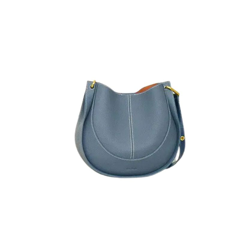 Luxury Soft Leather Crossbody Saddle Bag - Scraften