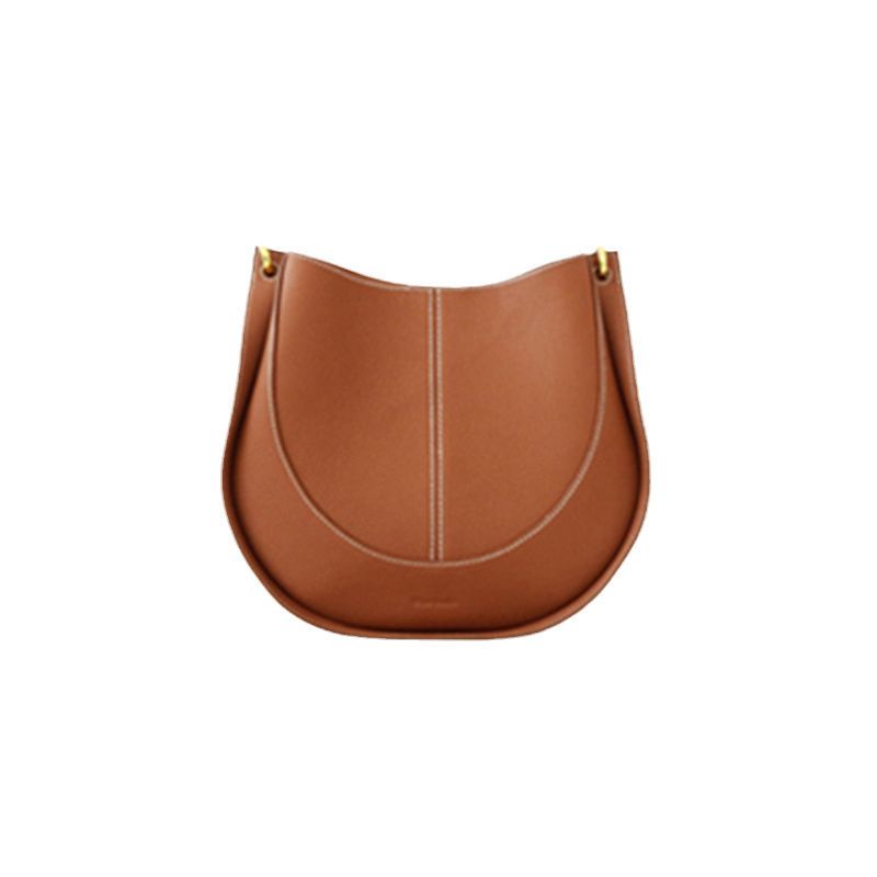 Luxury Soft Leather Crossbody Saddle Bag - Scraften