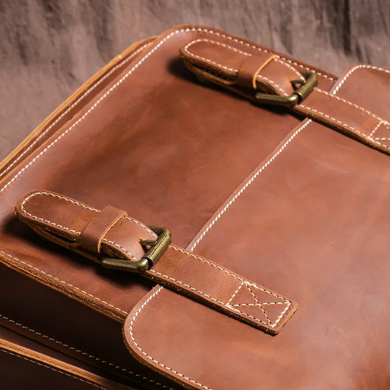 Men's Genuine Leather Crossbody Classic Cambridge Bag - Scraften