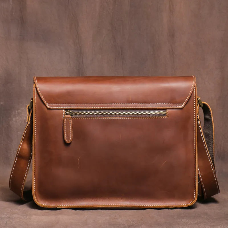 Men's Genuine Leather Crossbody Classic Cambridge Bag - Scraften