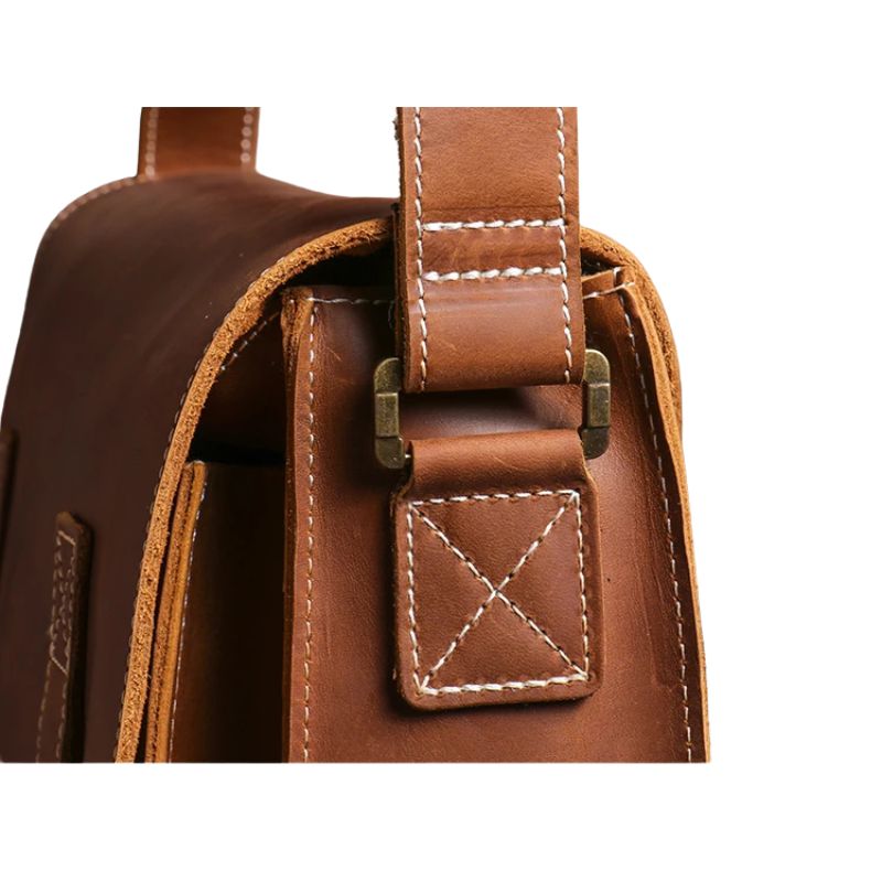 Men's Genuine Leather Crossbody Classic Cambridge Bag - Scraften