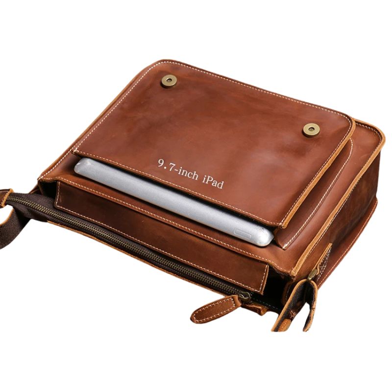 Men's Genuine Leather Crossbody Classic Cambridge Bag - Scraften