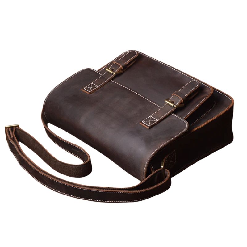 Men's Genuine Leather Crossbody Classic Cambridge Bag - Scraften