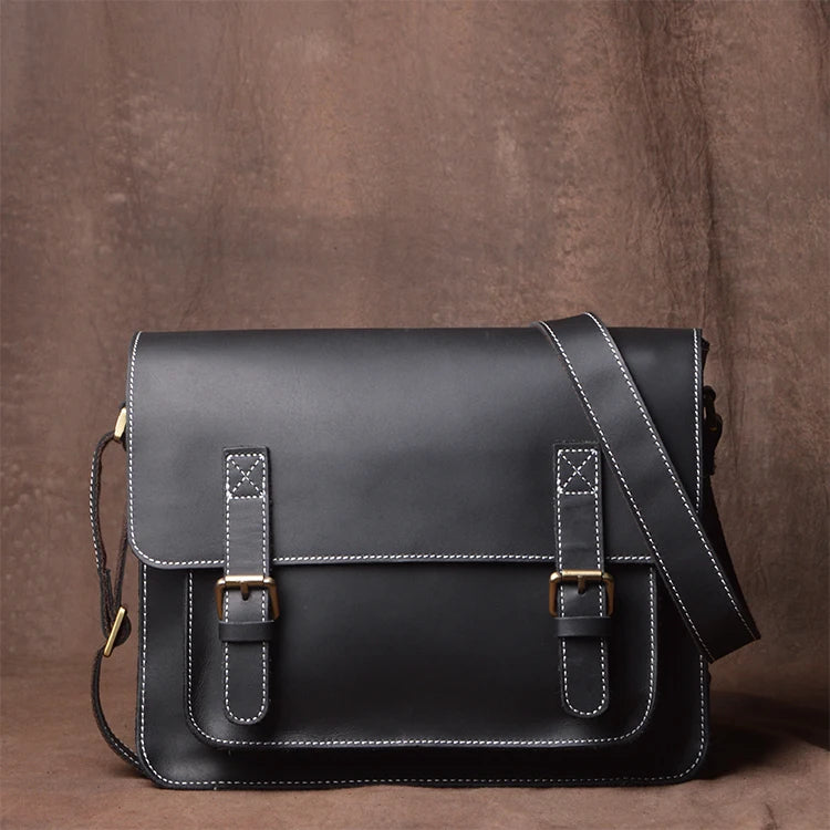 Men's Genuine Leather Crossbody Classic Cambridge Bag - Scraften