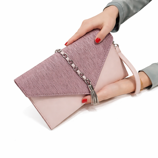 PU leather Tassels ladies Women Shoulder Bag - Envelope Clutches Purse