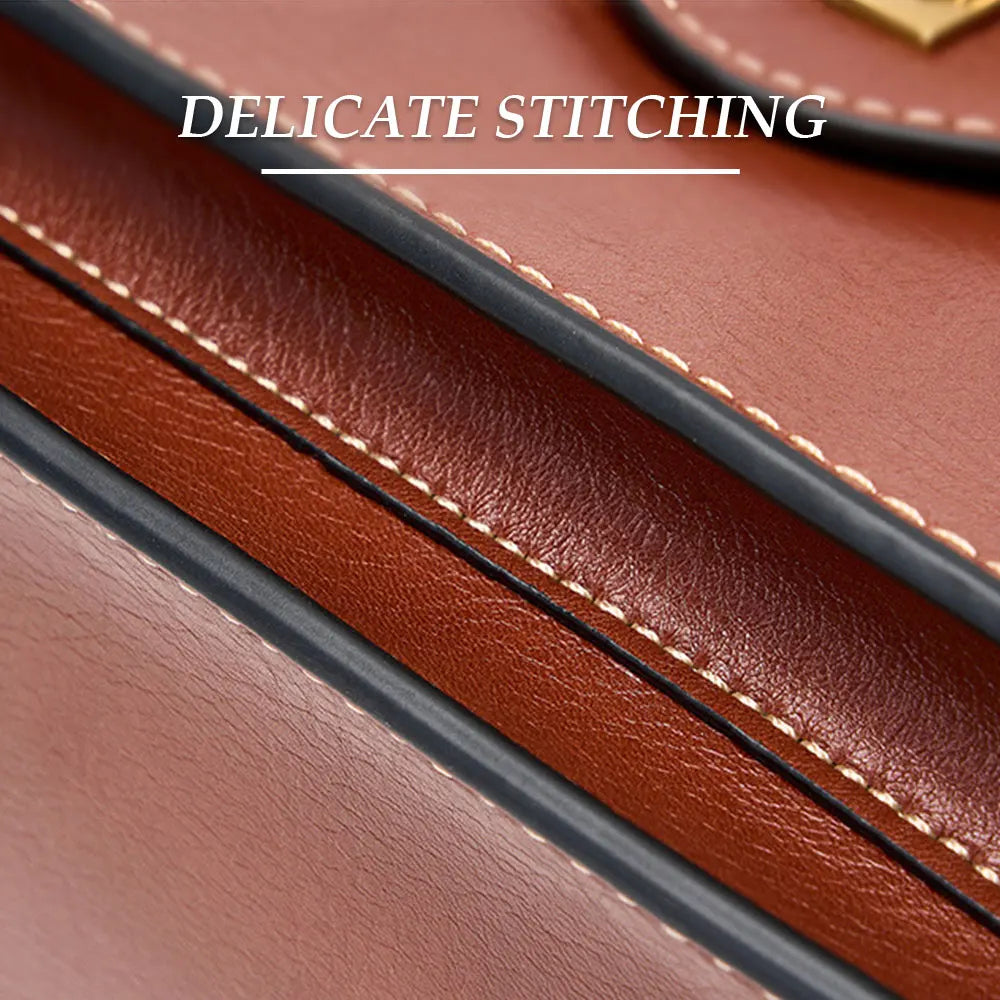 Real Cowhide Crossbody Bag – Retro Designer Small Satchels