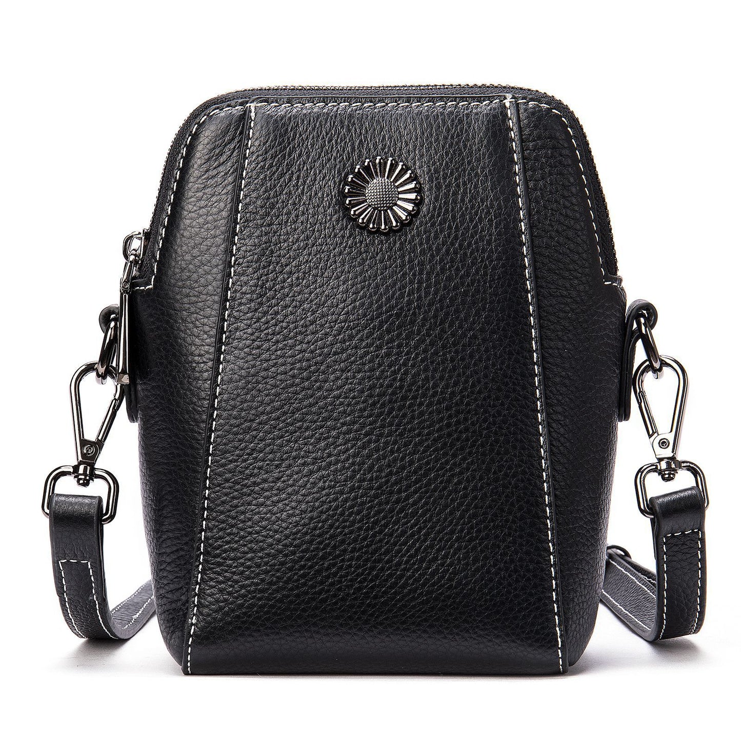Retro Ethnic Style Cowhide Crossbody Bag