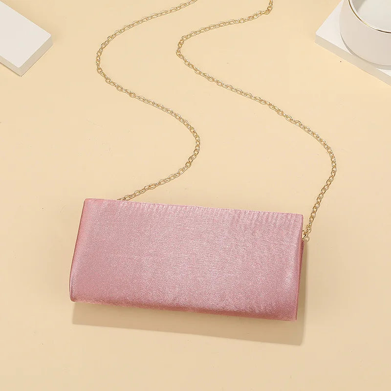 Women’s Striped Envelope Evening Bag Chain Shoulder Bag