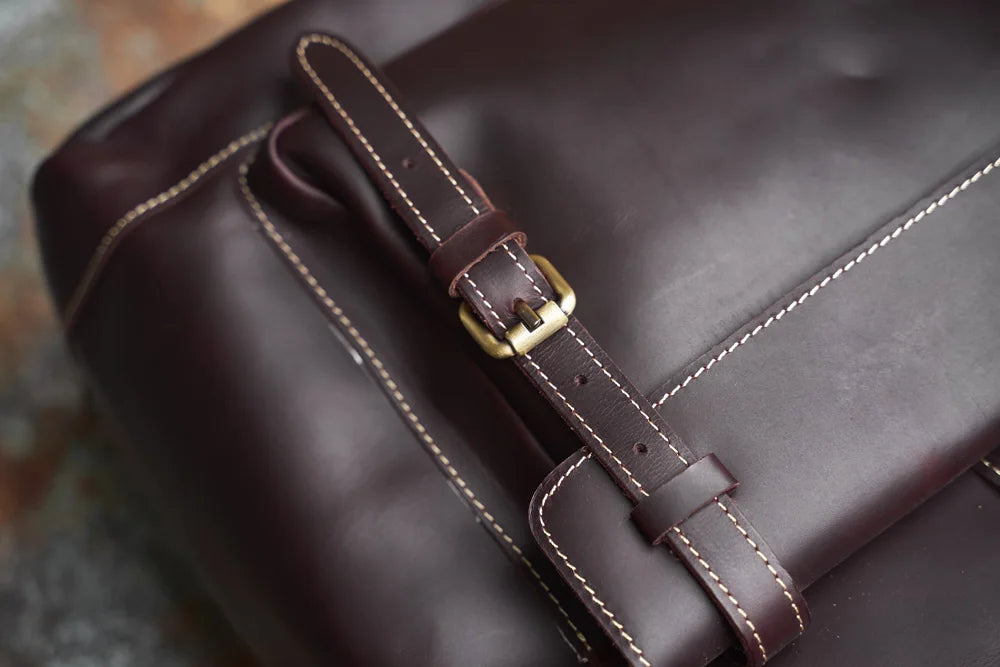Stylish & Durable Premium Men's Genuine Leather Backpack - Scraften